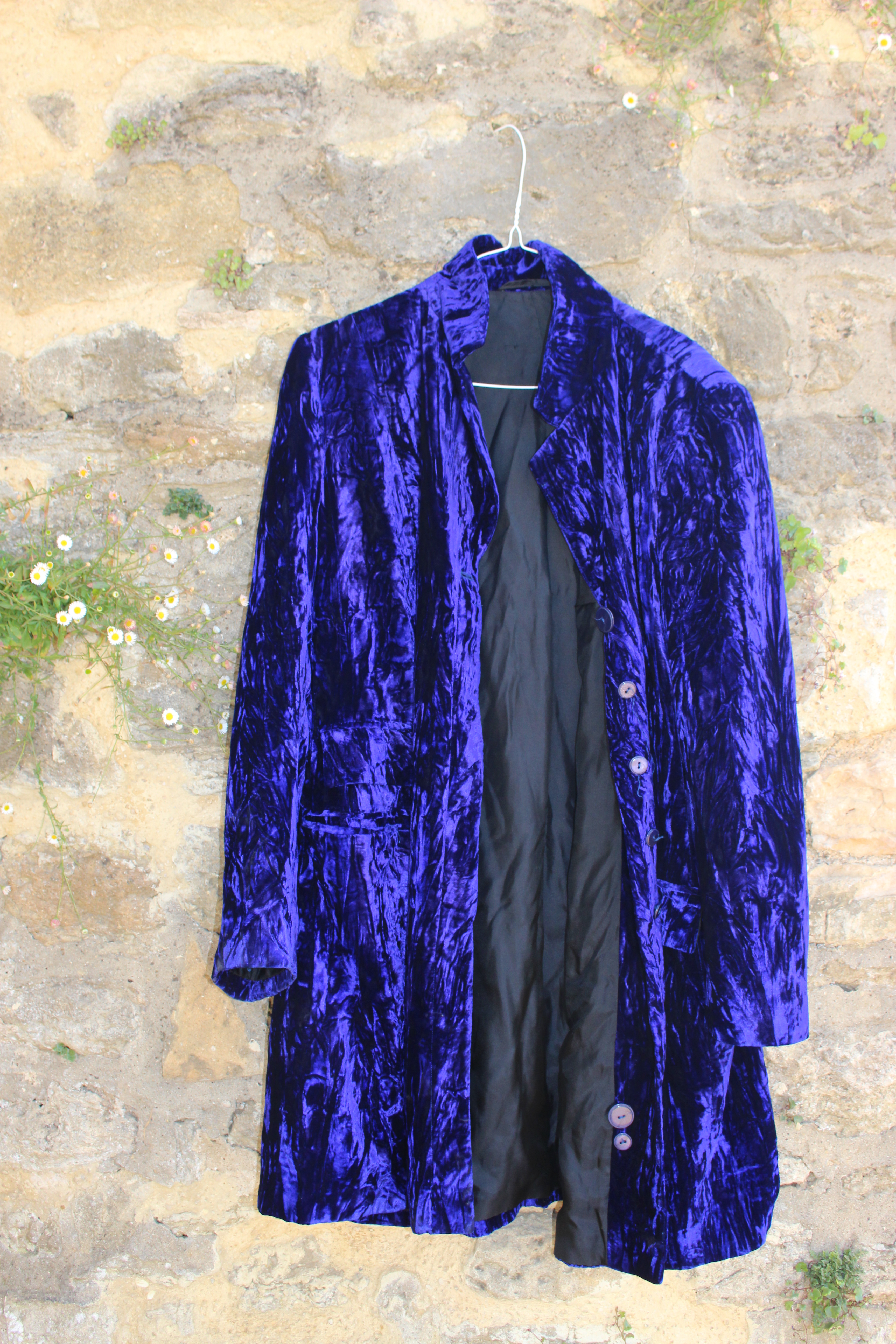 Bright indigo coat, from Unicorn, 5 Ship Street, Oxford