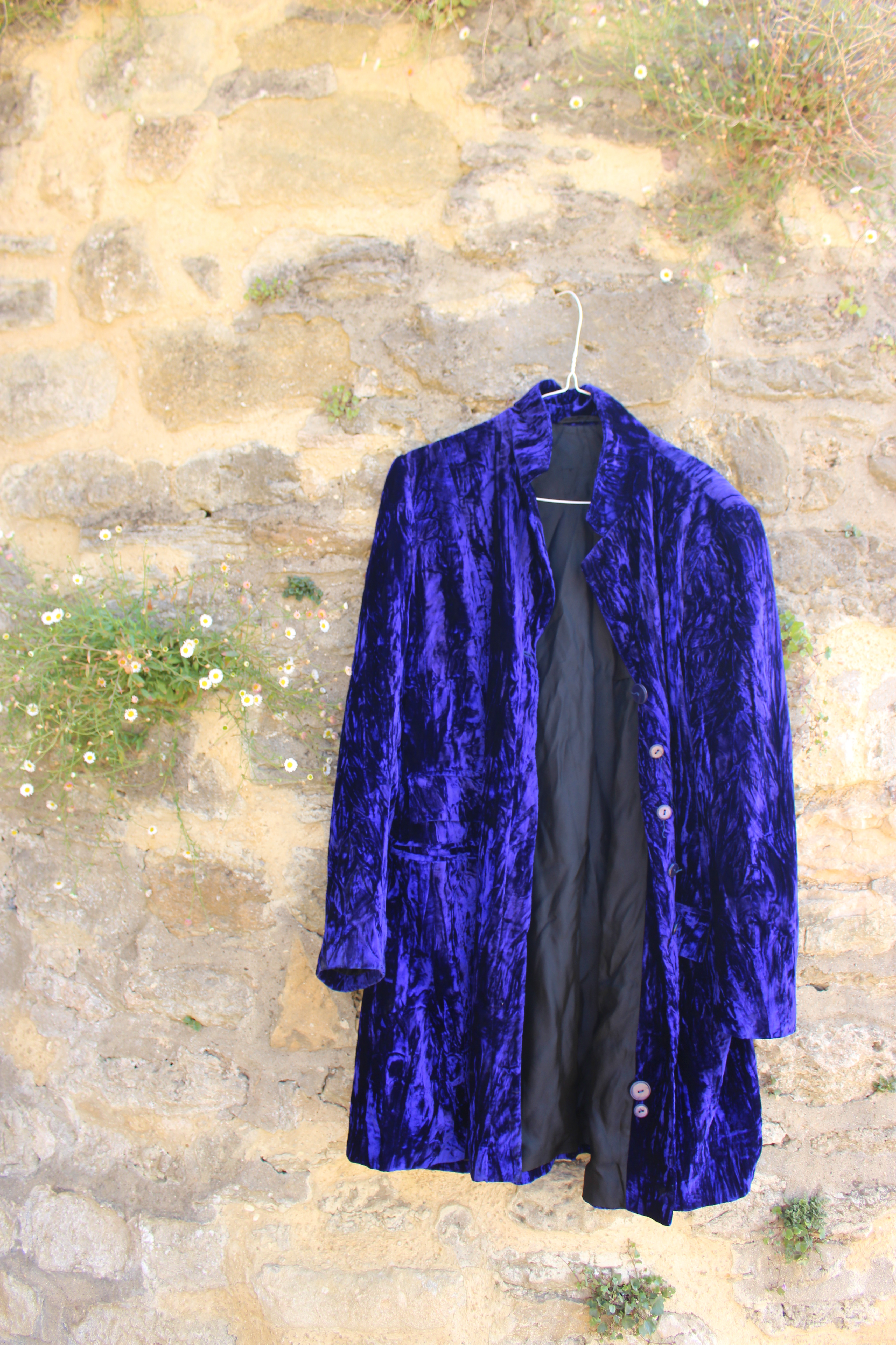 Bright indigo coat, from Unicorn, 5 Ship Street, Oxford
