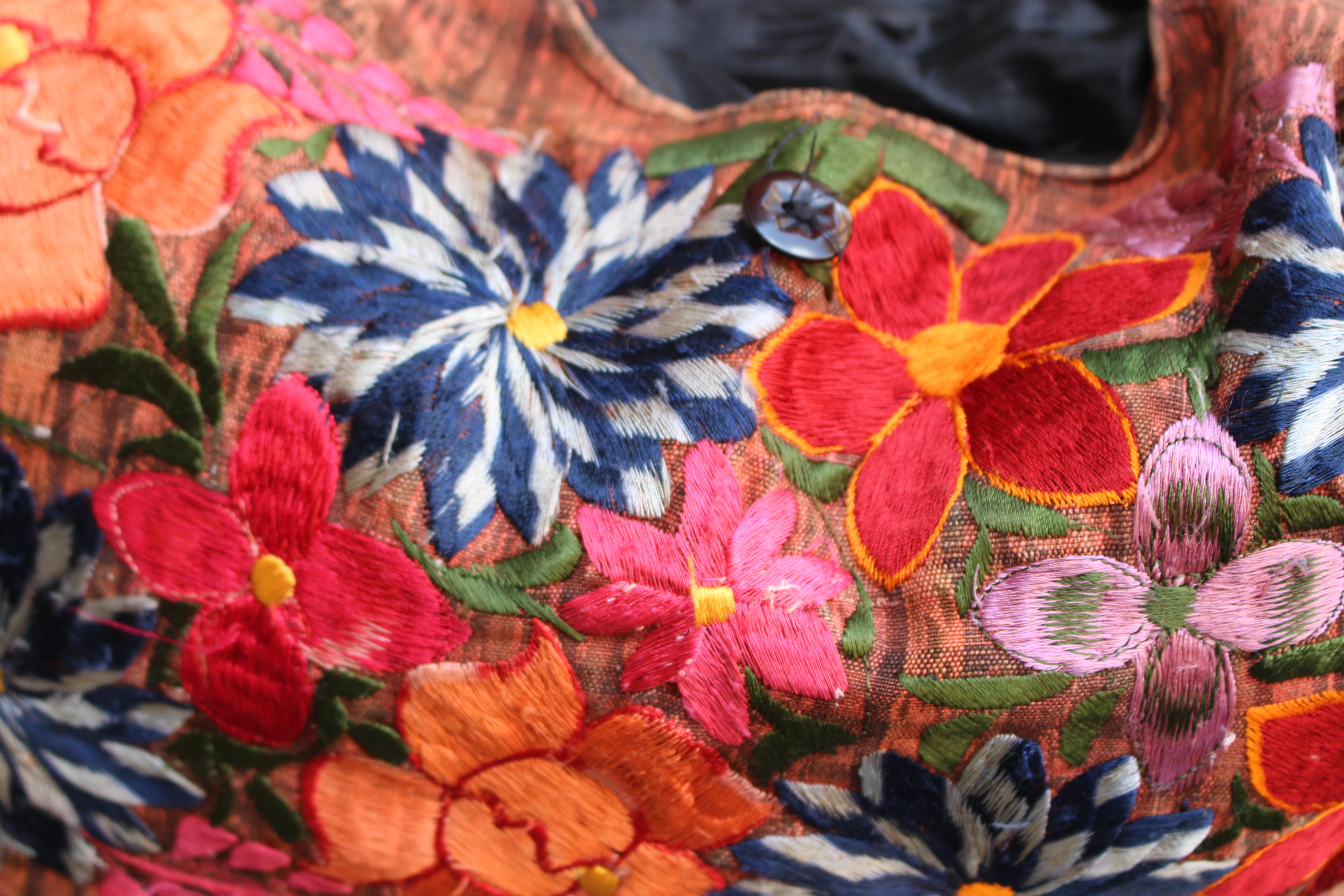 Embroidered Indian bag.