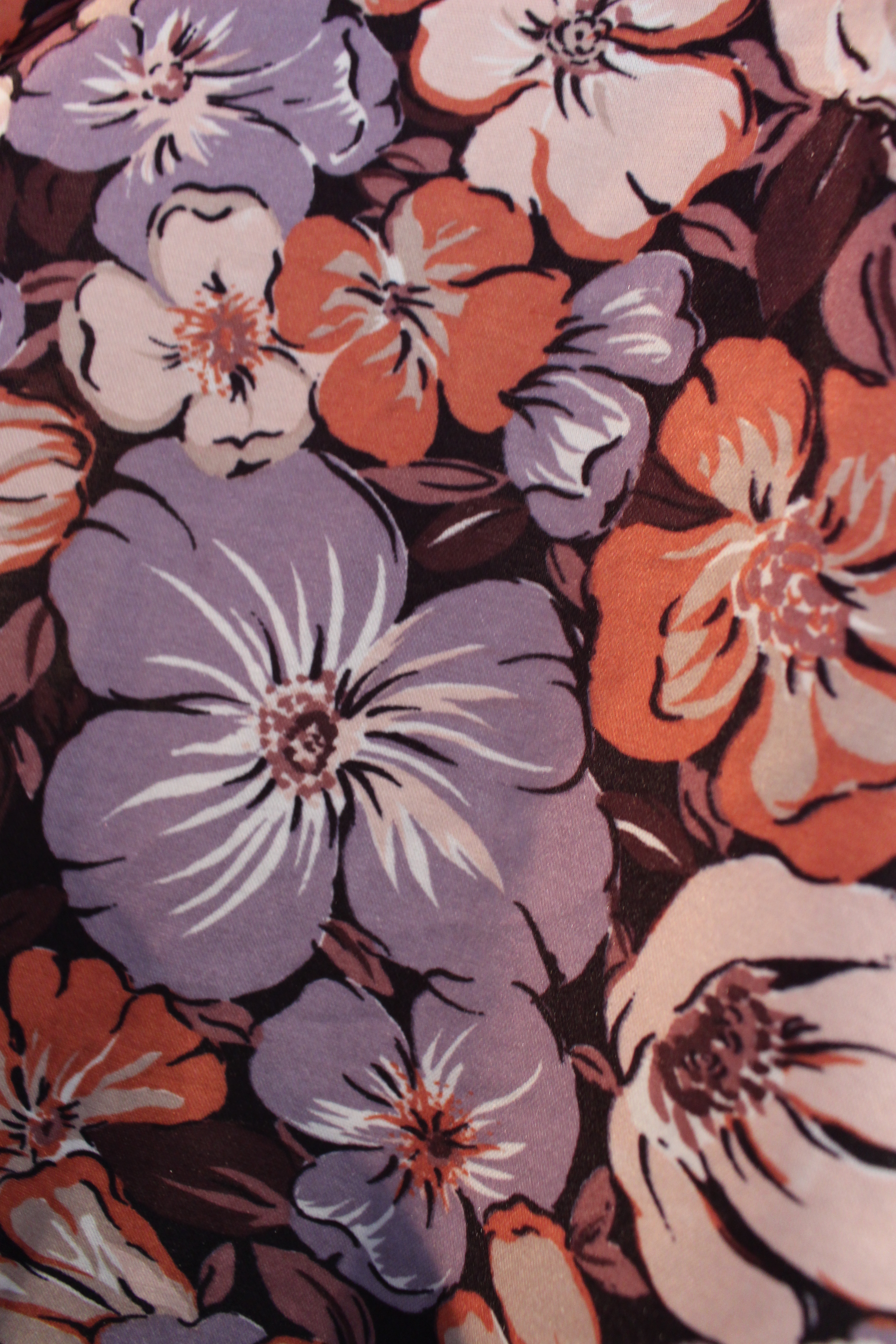 Flower-printed kimono top