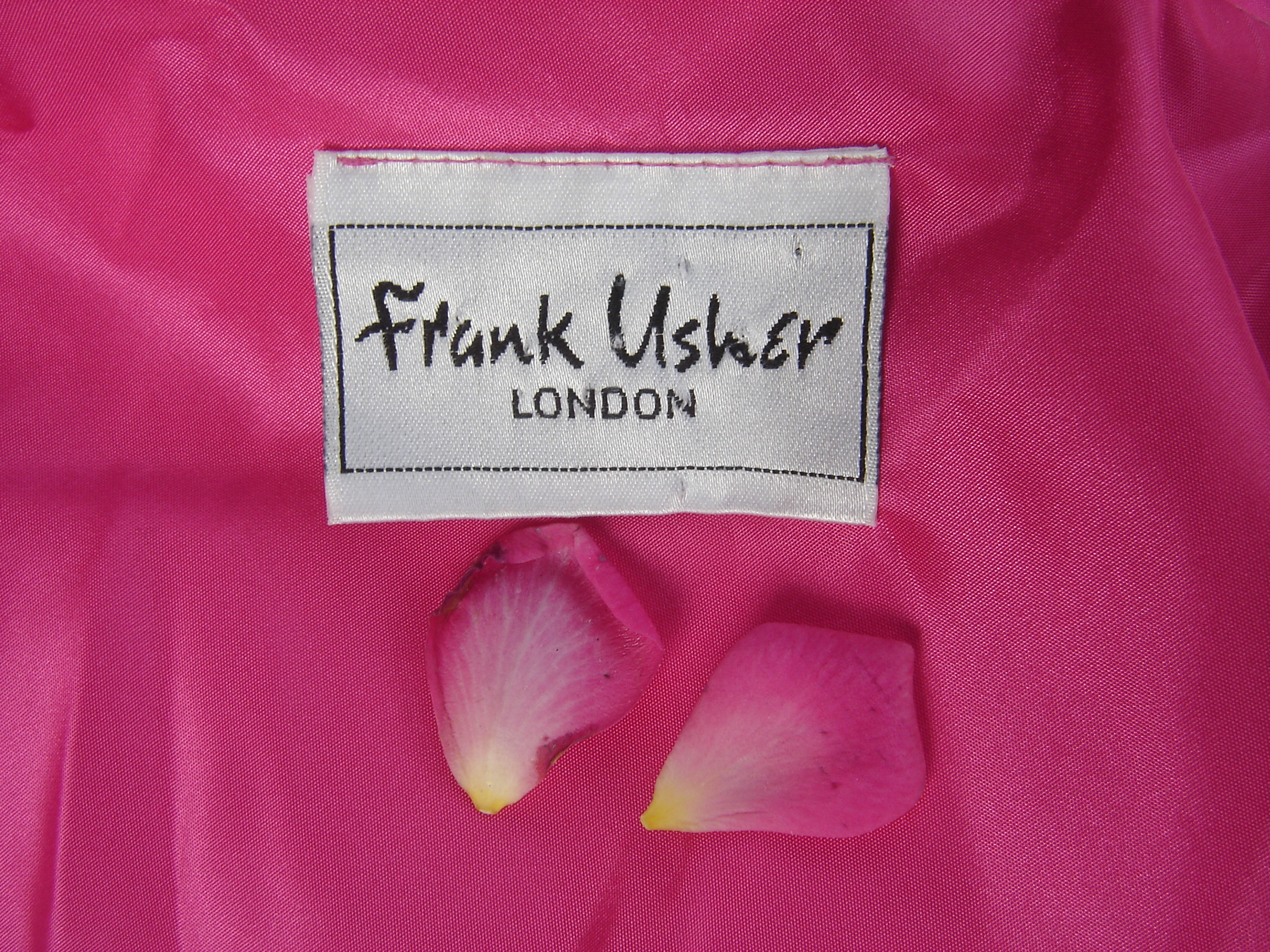 Frank Usher pink silk top with pleated sleeves