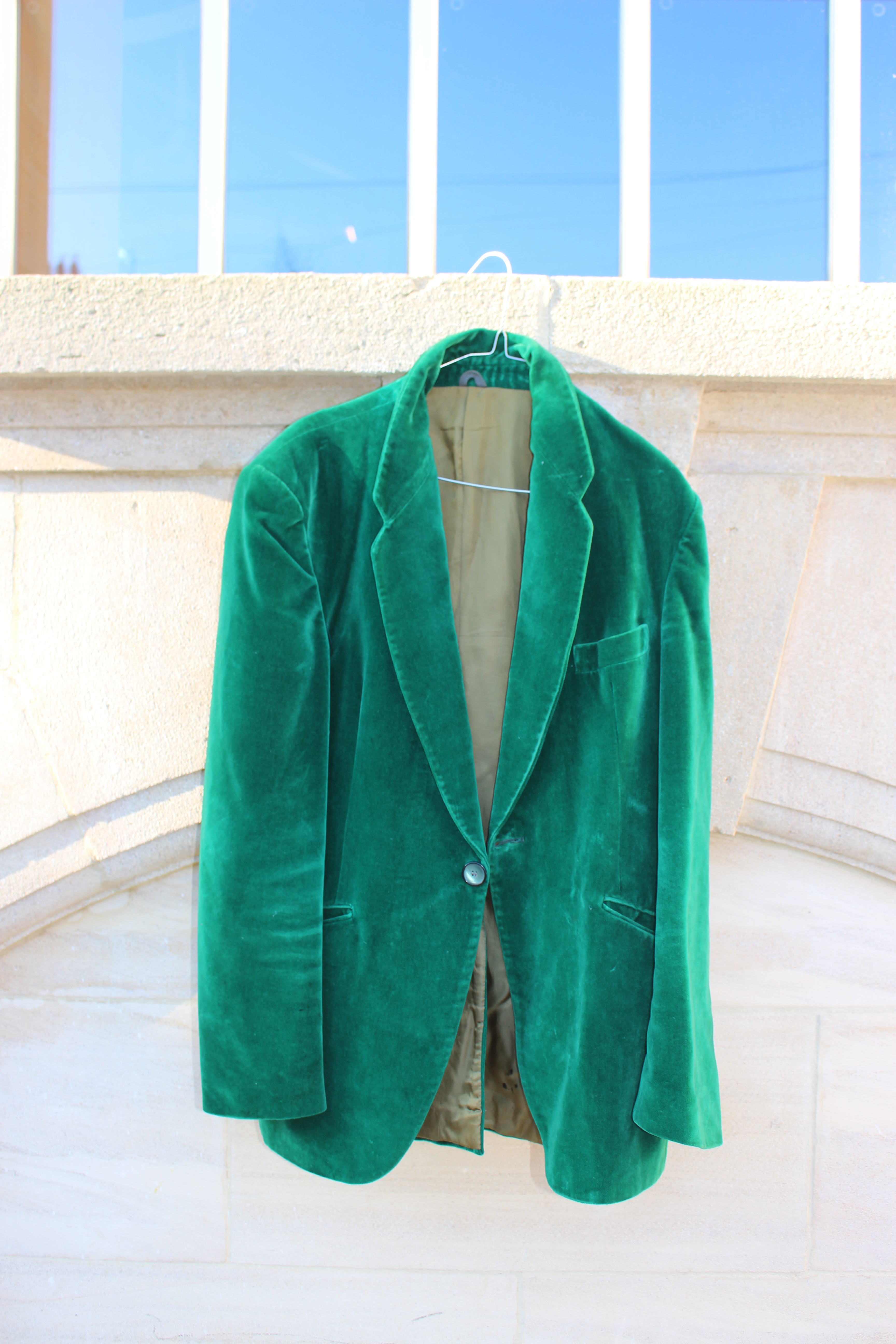 His Lordship green velvet jacket