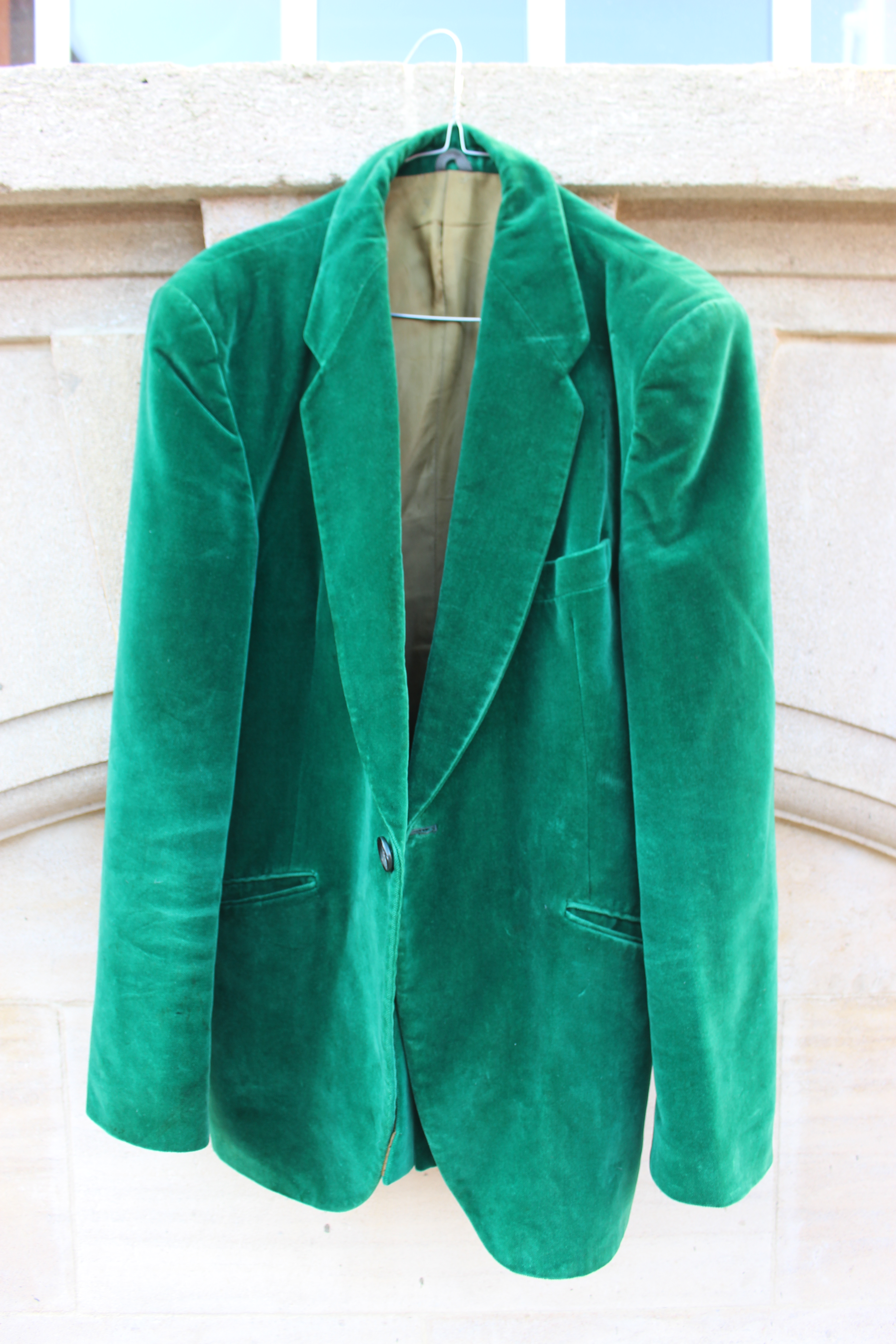His Lordship green velvet jacket