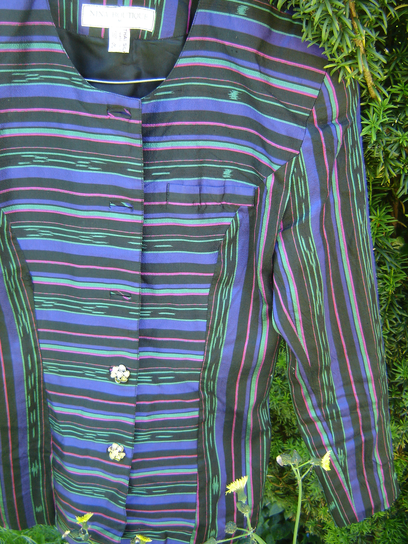 Nina Boutique striped silk top.