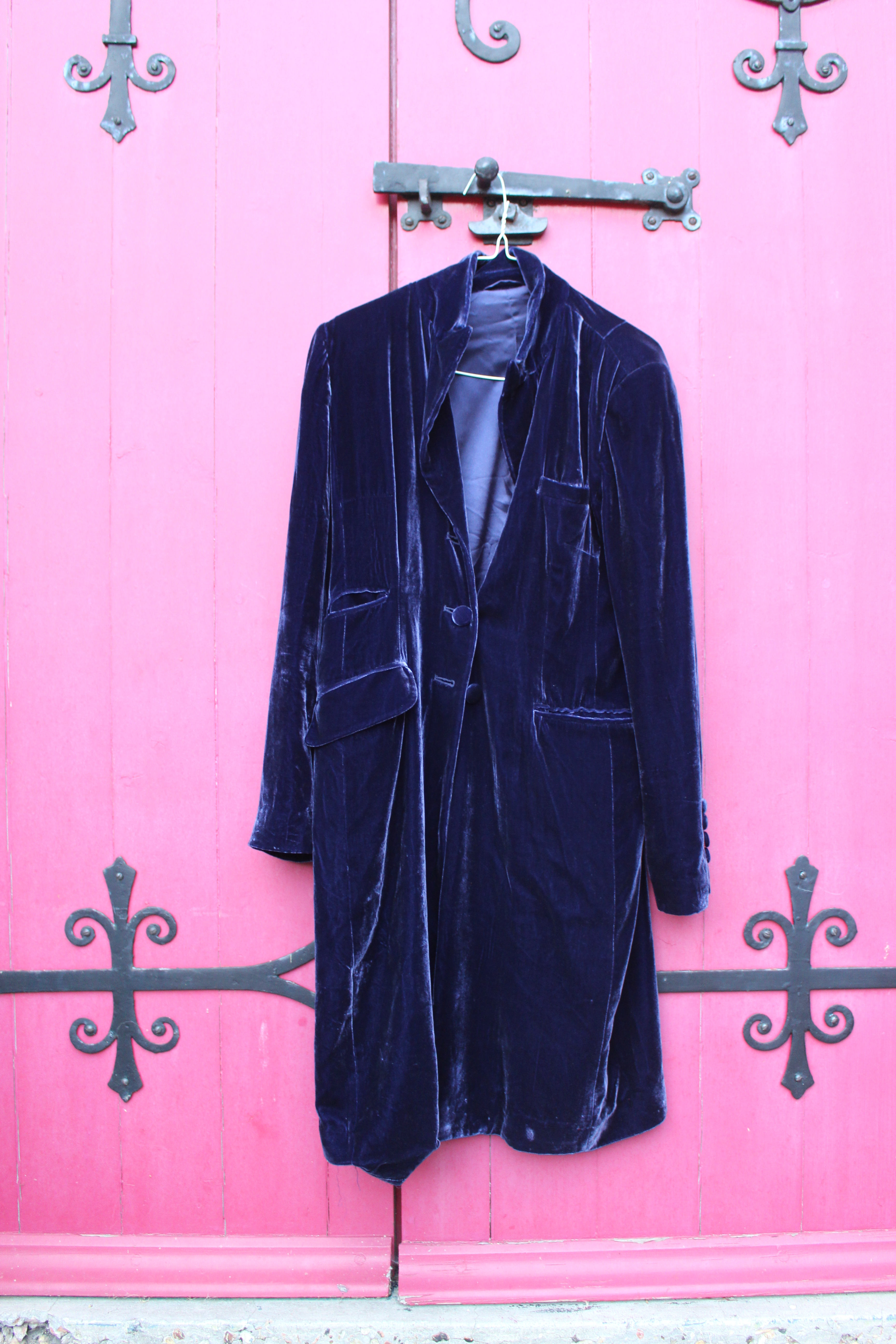 Purple velvet coat