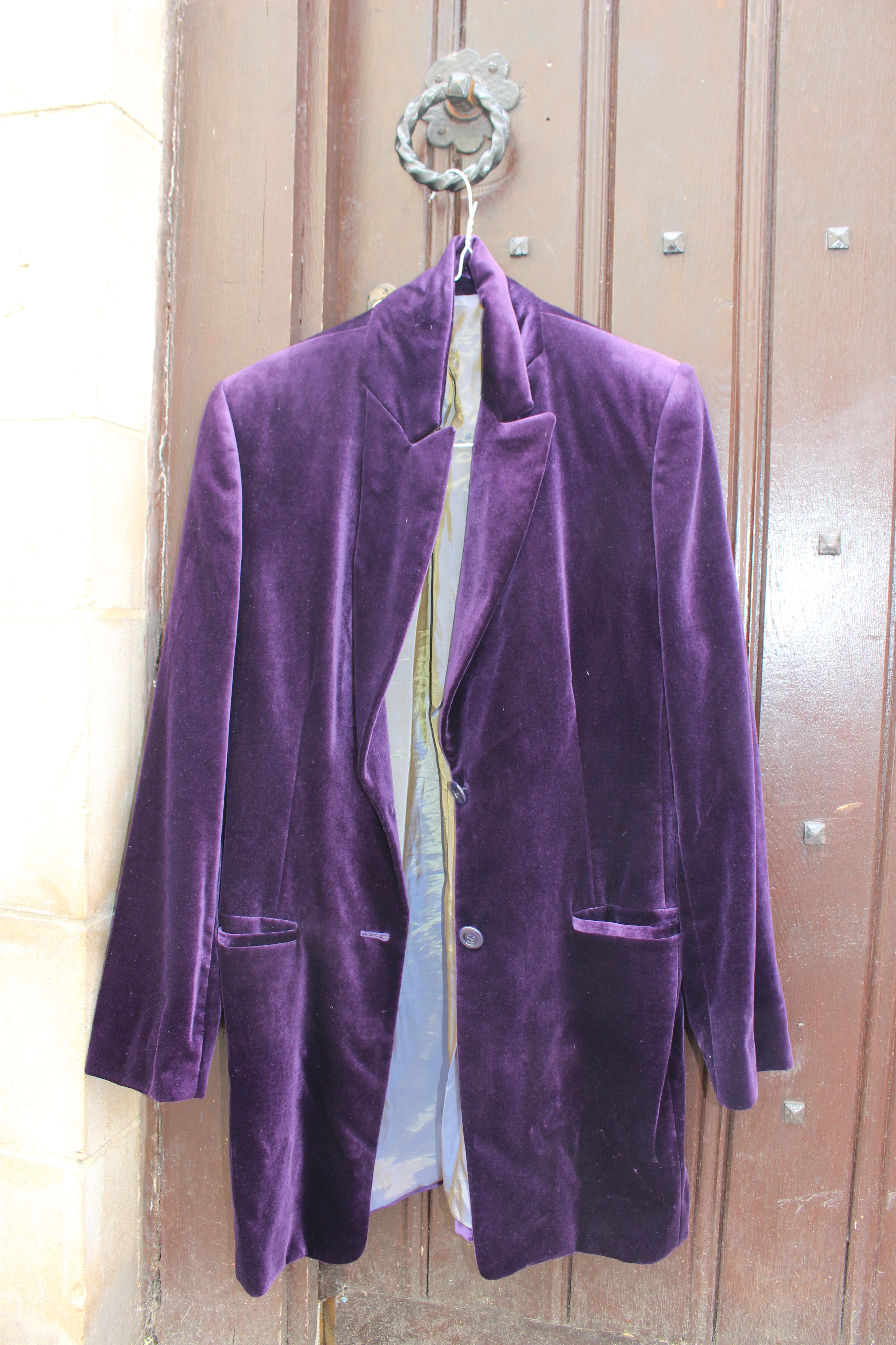 Purple velvet jacket