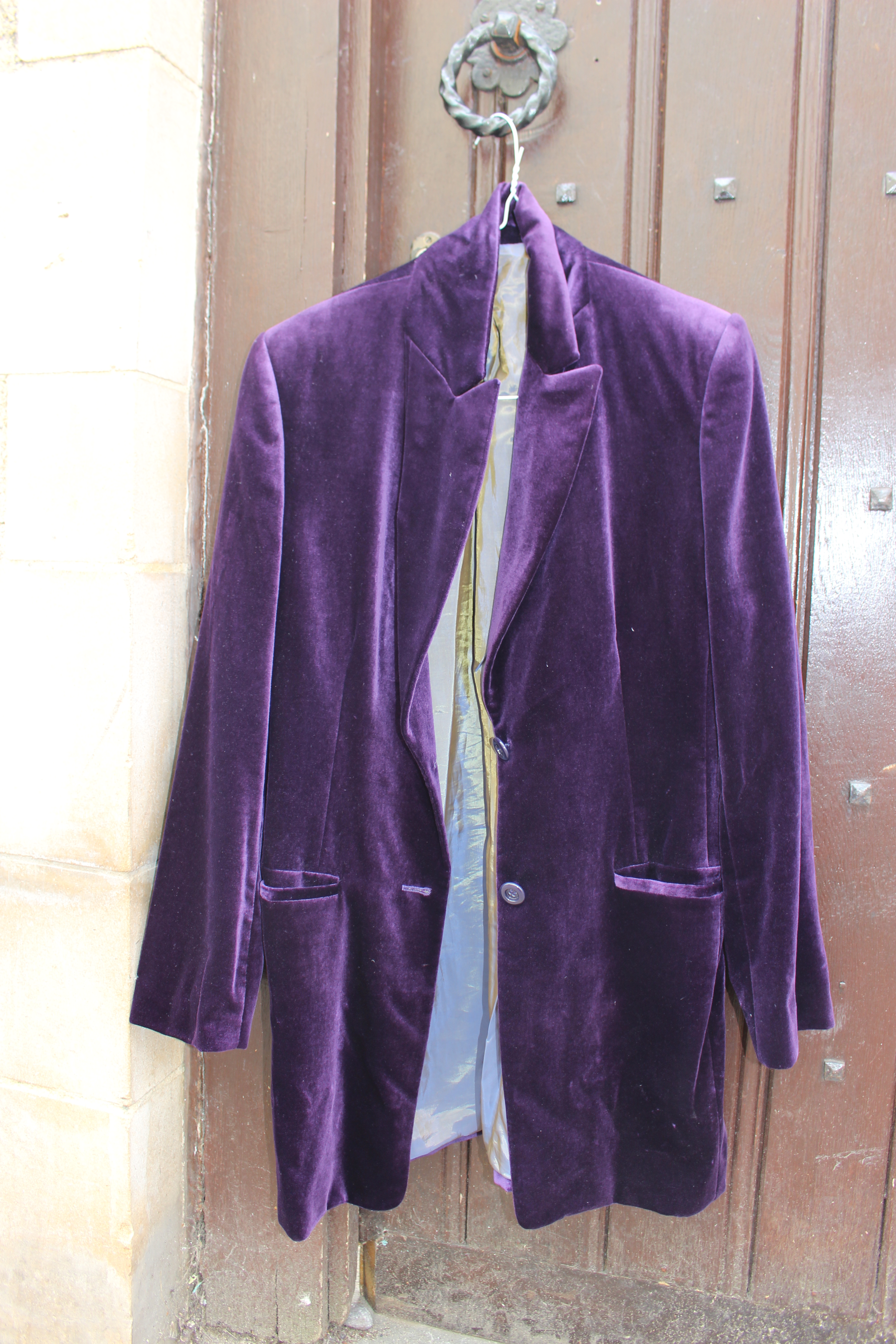 Purple velvet jacket, from Unicorn, 5 Ship Street, Oxford
