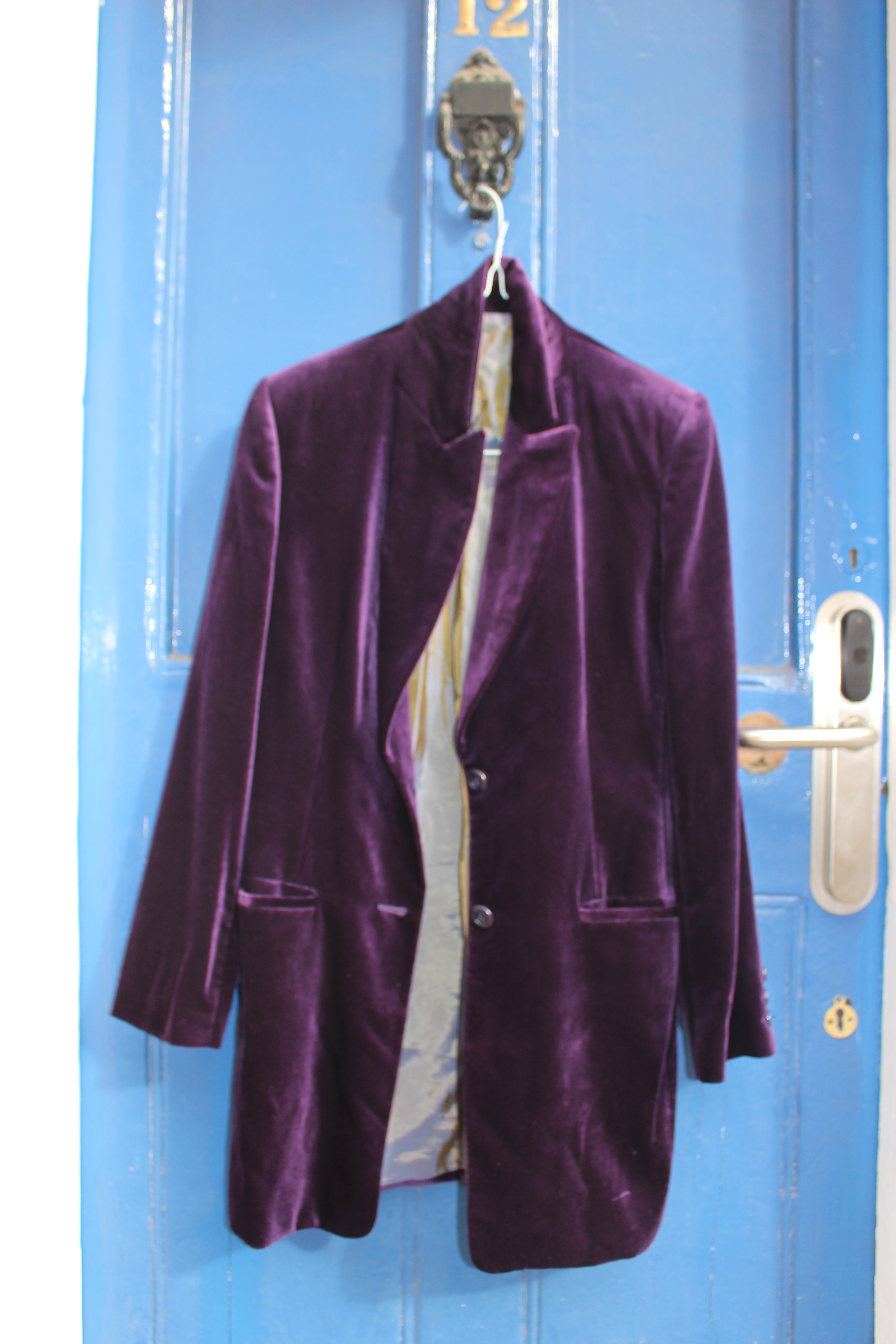 Purple velvet jacket