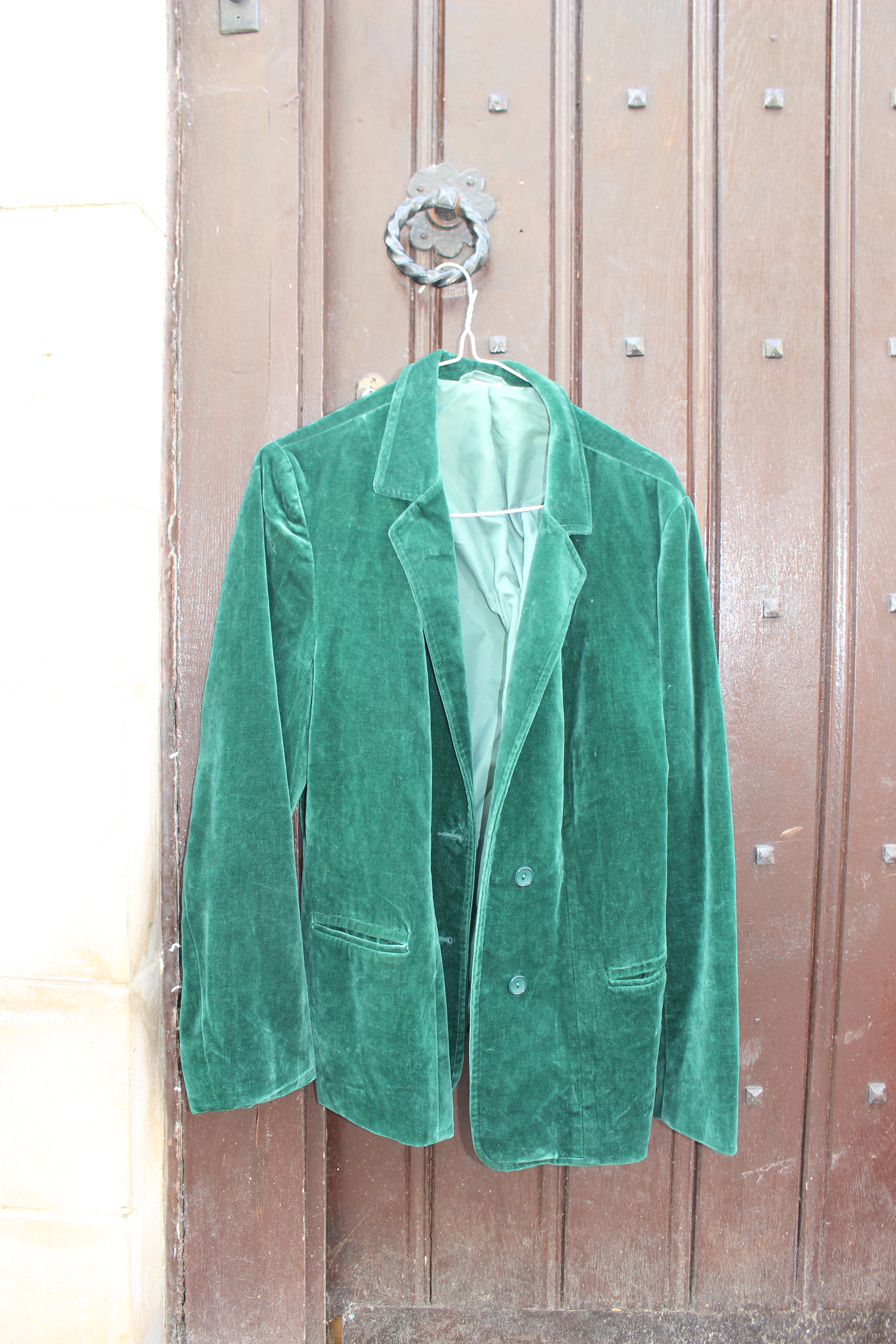 Soft green velvet jacket