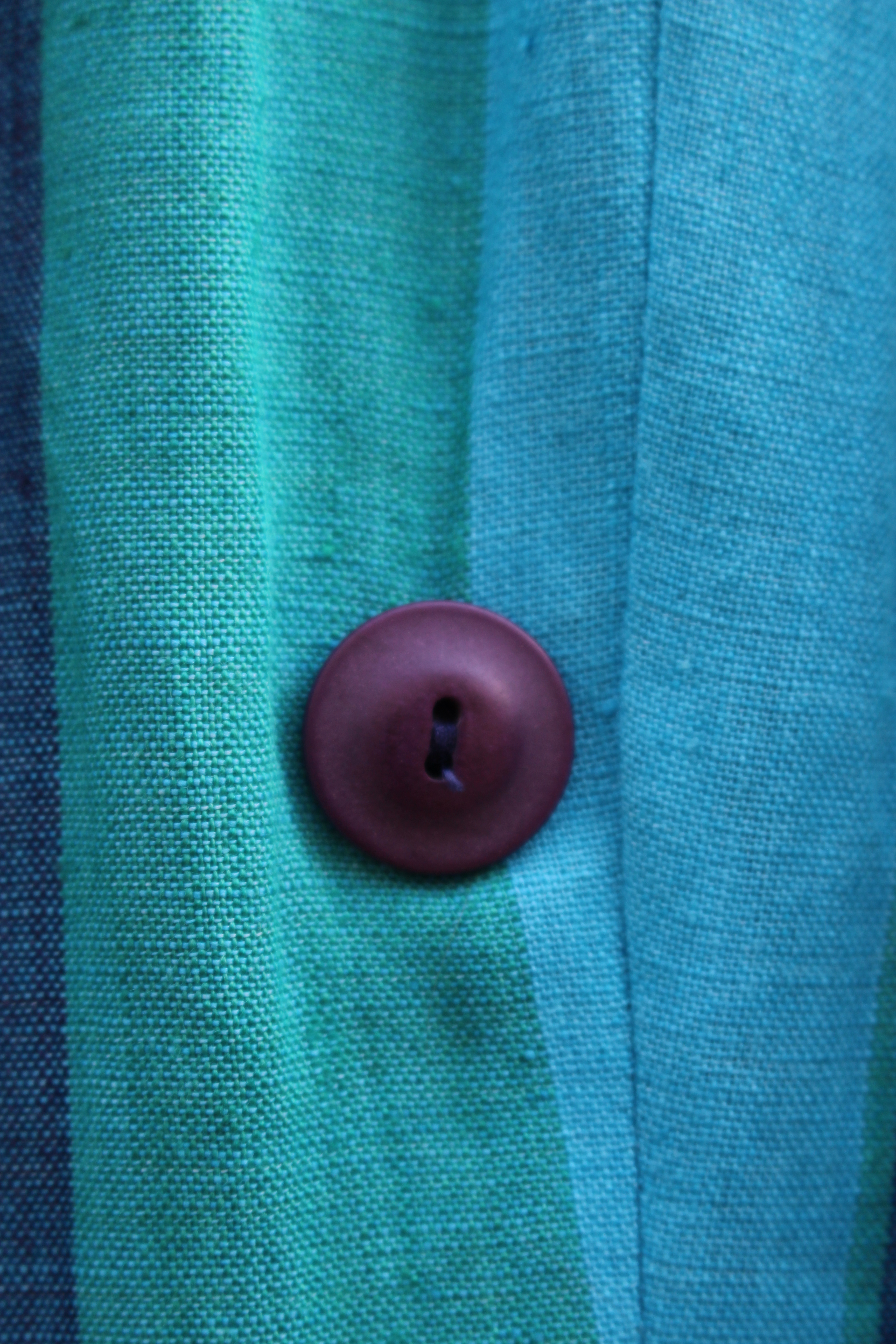 Wallis striped linen blazer, showing purple button