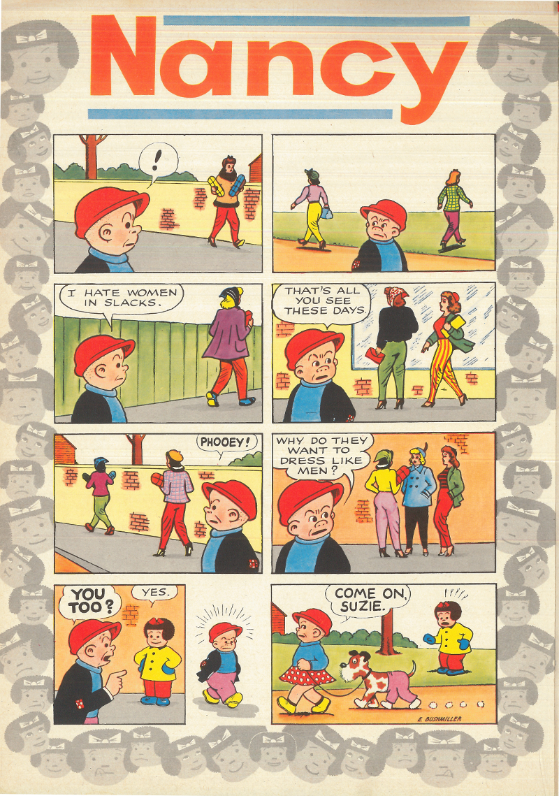 A Nancy strip near the end of the Topper annual. See the description 
below.